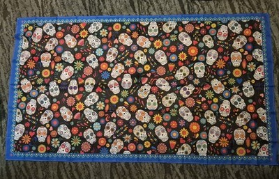 Day Of The Dead Tapestry Tablecloth Wall Hanger 60''x100'' Sugar Skulls!