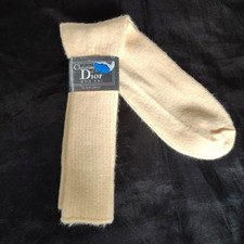 Christian Dior Socks Mens Size 10-13 Yellow Mon Ami Orelle Soft Crew Vintage