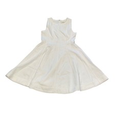NWT Madewell White Denim Circle Mini Dress XS Airy Soft A-Line Flare Sleeveless
