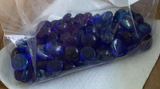 12.5 oz FLAT BLUE GLASS MARBLES