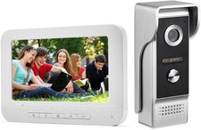 Wired Video Intercom System, 7 Inches Video Doorbell Door Phone System, HD Ca...