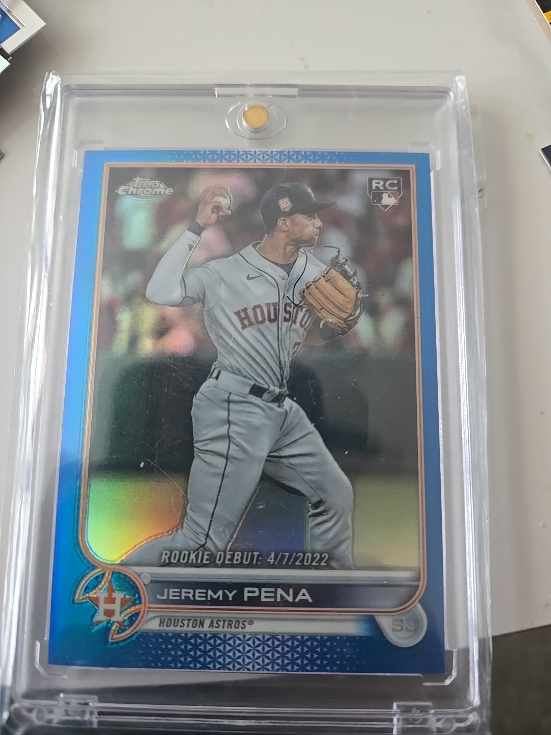 2022 Topps Chrome Update Series - Jeremy Pena #USC136 Blue Refractor /199 (RC)
