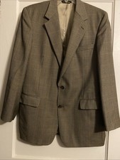 VTG Brooks Brothers Men's 43L Houndstooth Check Blazer Gray Tweed 100  New Wool