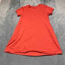 Uniqlo Tunic T-Shirt Dress Womens Large Red Knitwear Travel Casual Comfort Fit