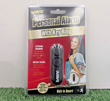 Sabre PA-01 Personal Protection Alarm With Key Ring 120 dB Safe is Smart Black