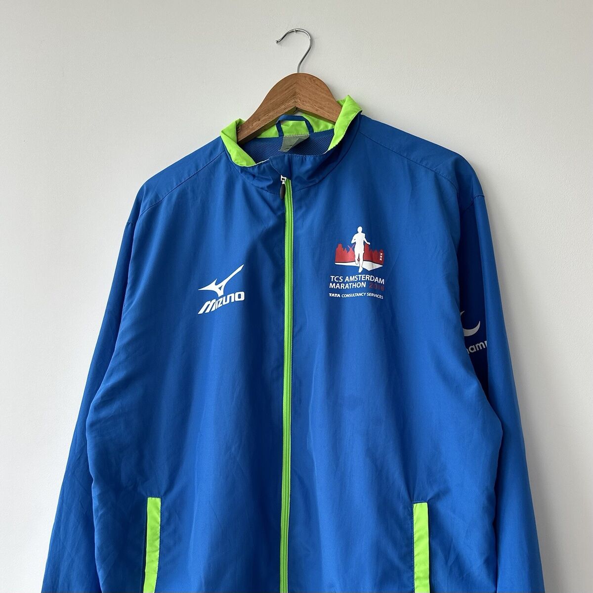 2016 TCS Amsterdam Marathon Mizuno Running Jacket Men's Size 2016 TCS Amsterdam Marathon Mizuno Running Jacket Men's Size