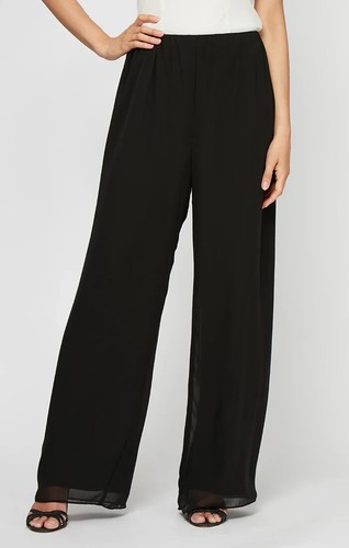 Alex Evenings Petite Straight Leg Chiffon Pant Size SP