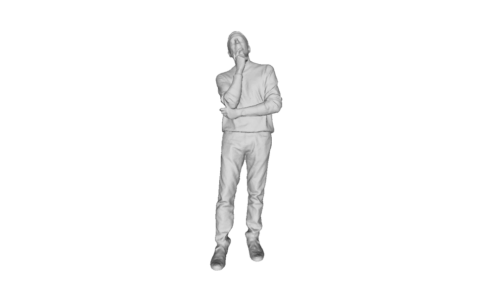 Young Man Thinking Casual Figure for Dioramas and Train Sets by Printle E Homme 052