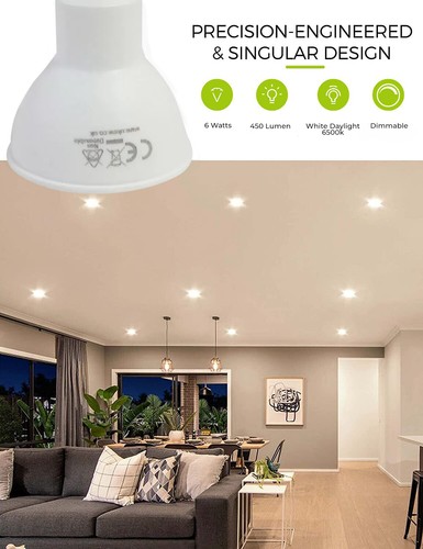 6W GU10 LED Glühbirnen 6/12er-Pack warm kühl weiß Tageslicht Lampe Strahler Downlight - Bild 7 von 7