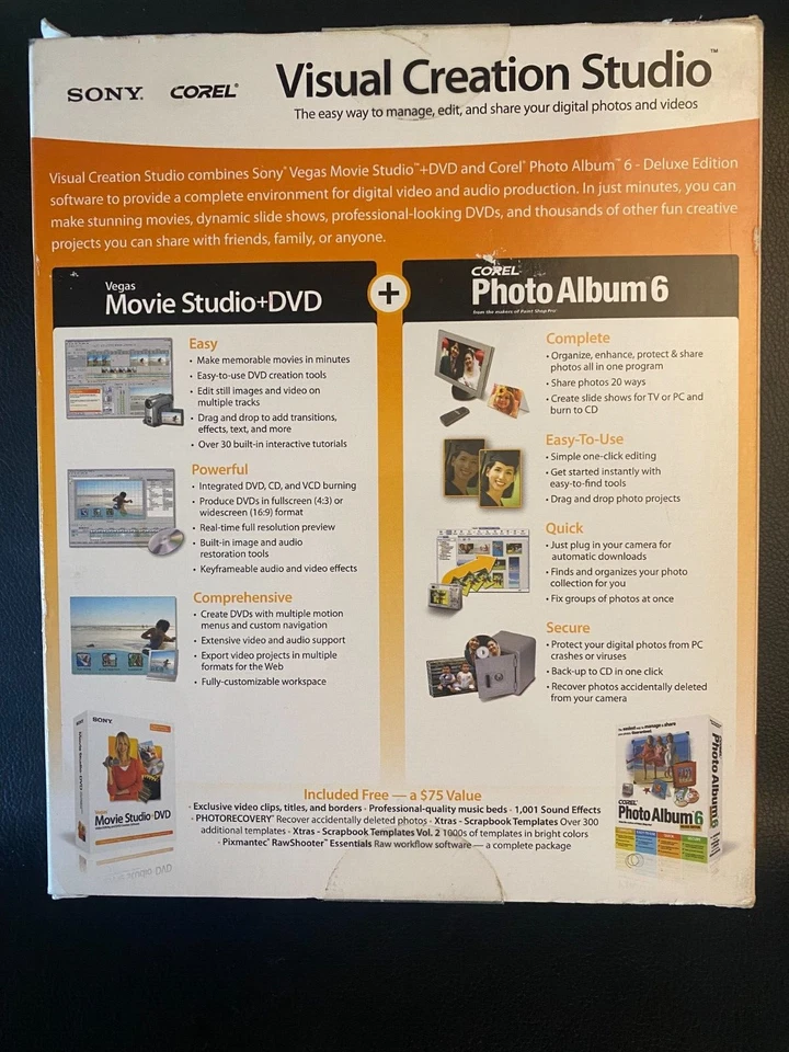 Sony Corel Visual Creation Studio SOFTWARE BRAND NEW FREE SHIPPING!! - Image 2 of 3