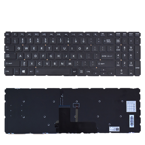 Black Toshiba Satellite L70-A L70D-A L70-B L75-A L75D-A AZERTY Clavier