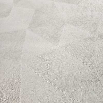 Modern Off white triangles textured wallpaper contemporary wallcoverings roll 3D