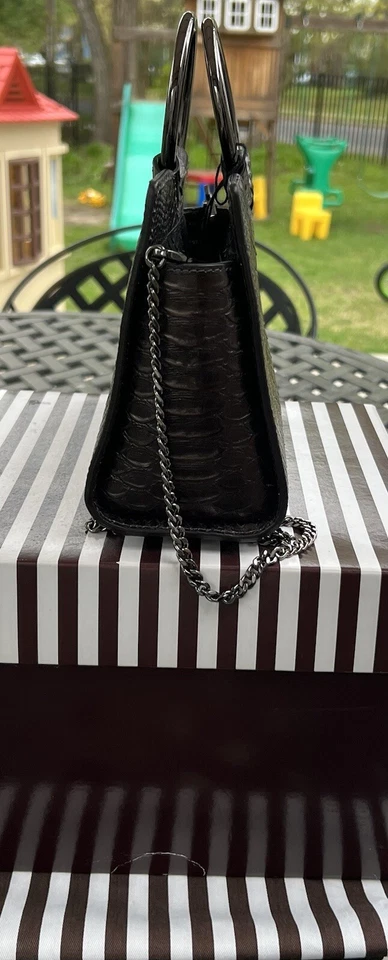 HENRI BENDEL Mini Embossed Leather Satchel Bag - Image 4 of 4