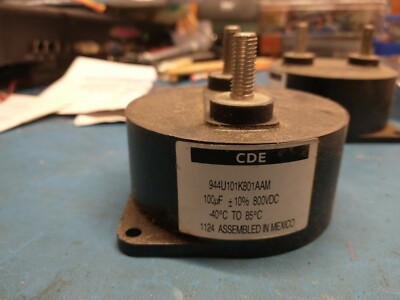 CORNELL DUBILIER CDE 944U101K801AAM 100uF 800 VDC FILM CAPACITOR (NEW PULL)