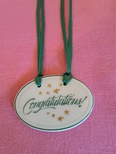 Longaberger “Congratulations” Ceramic Tie-On