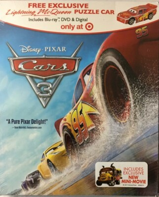 Cars 3 (Blu-ray + DVD + Digital)(Target edition with puzzle car) Pixar/Disney