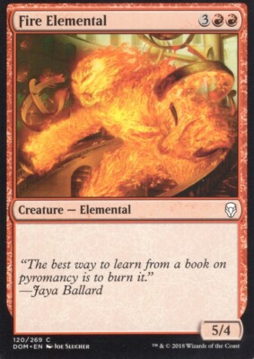 2X FIRE ELEMENTAL 120/269 DOMINARIA MTG MAGIC LP X2
