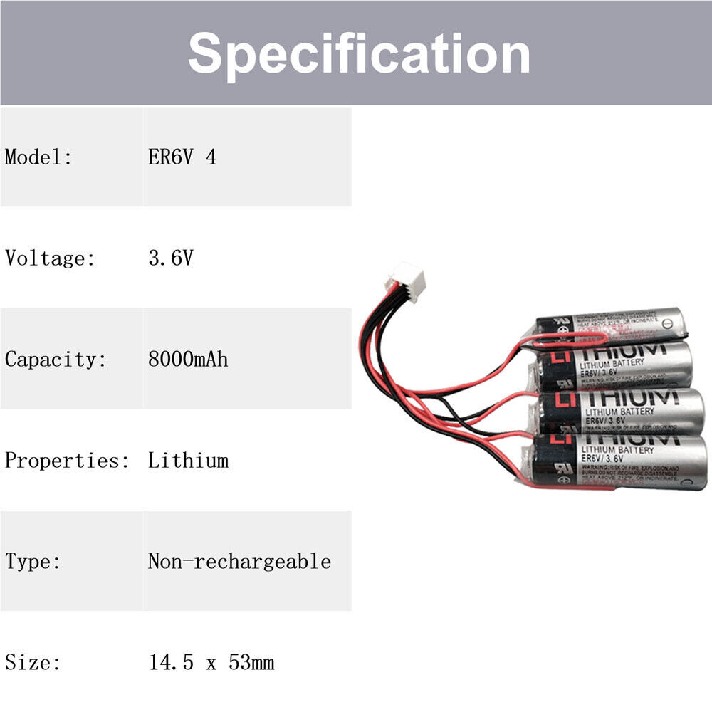 10 Pcs YASKAWA HW0470360-A ER6V/3.6V Battery Pack For Motoman