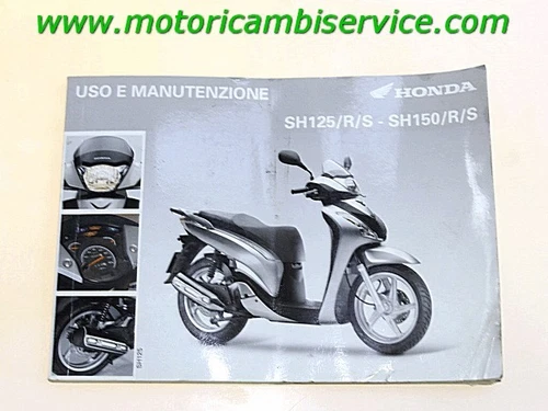 User Manual and Maintenance Honda SH 125 2009-2012 Service Book