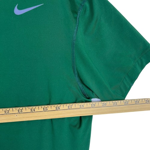 Nike Pro Dri-Fit Boys 2XL Compression Fit Green Short Sleeve Shirt - Picture 4 of 6