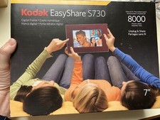 Kodak Easyshare S730 7" Digital Picture Photo Frame. Burgandy face w silver trim