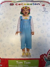 Child Cocomelon Tom Tom Overalls Toddler Halloween Costume 3T 4T NWT