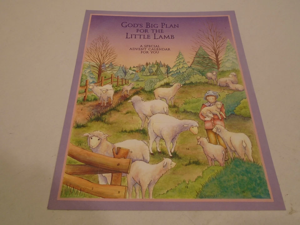 Hallmark God's Big Plans for the Little Lamb Paper Advent Calendar Christmas New - Image 2 of 3