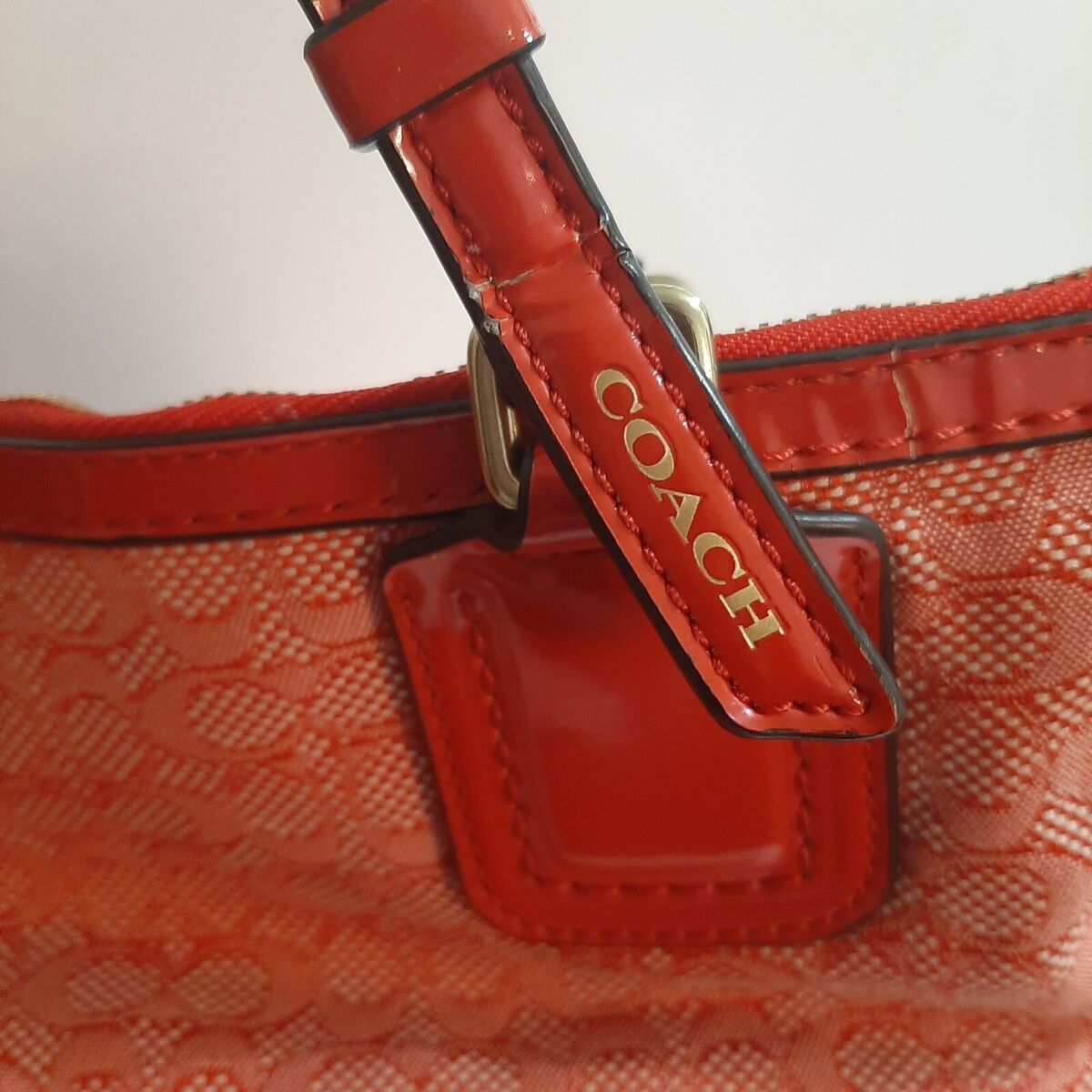 Vintage Coach Poppy Lightweight Zippy Red Tote Women's