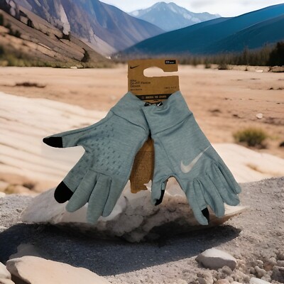NIKE DRI-FIT FLEECE MEN'S RUNNING GLOVES TOUCH SCREEN COMPATIBLE