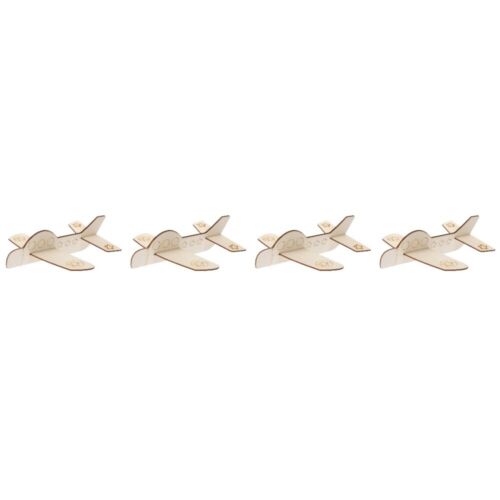 12 pcs Unfinished Wooden Airplane Small Airplane Models Blank Airplane Toys - Afbeelding 1 van 12
