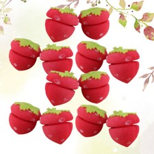 12 PCS Hair Curler Sponge Rollers Balls Curlers Strawberry Foam Child