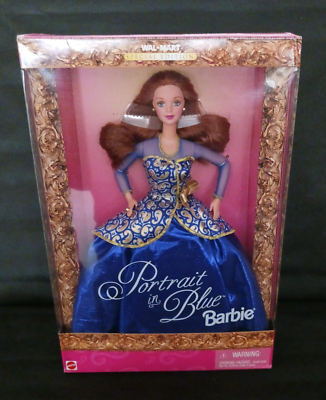 Vintage 1997 Mattel Portrait in Blue Barbie Walmart Special
