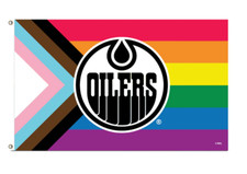 NHL Edmonton Oilers HOCKEY 2023 PRIDE  Car Auto Truck Flag 3 x 5 feet