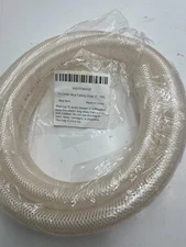 TICONN Clear PVC Tubing Durable Heavy Duty Braided Flexible 1" 10 ft, Clear