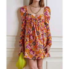 NWT. Zimmermann Floral printed Mini Dress AU 1 / US 6 multi color