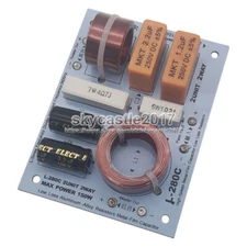 2pcs KASUN L-280C 2 Way 2 Unit Hi-Fi Speaker Frequency Divider Crossover Filters