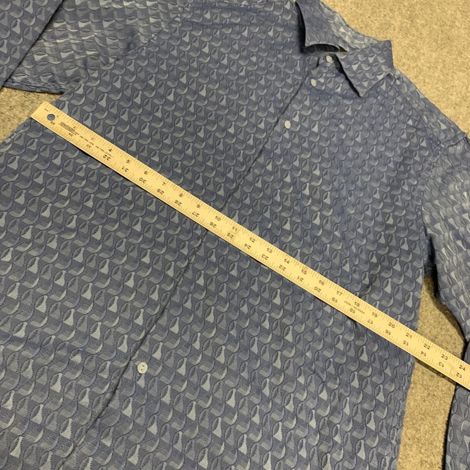 Jhane Barnes Frequency Geometric Button Shirt Men… - image 3