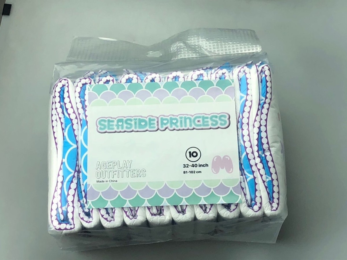 10-Pack Seaside Princess Adult Diapers ABDL | eBay