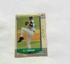 2000 Bowman Chrome Jumbo A.J. Burnett #5 RC + plastic sleeve free shipping