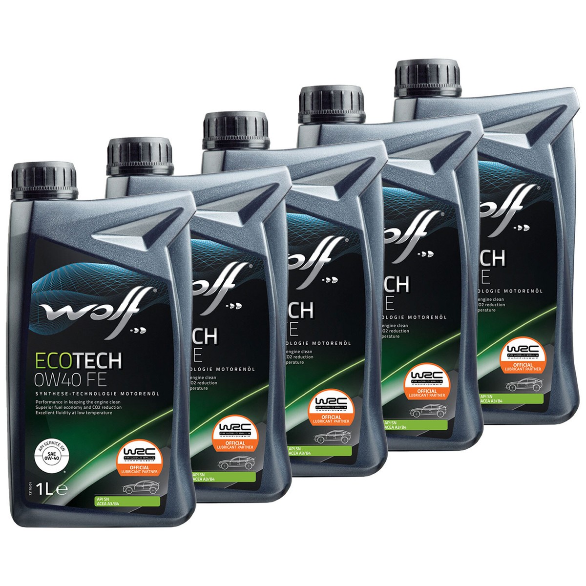 Motoröl WOLF ECOTECH FE 16106 SAE 0W40 5 X 1 Liter für Audi