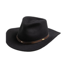 Scala Men's Durango Black Wool Felt Hat DF56-BLK