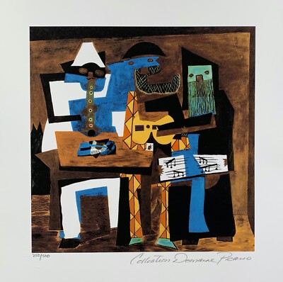 Pablo Picasso THREE MUSICIANS Estate Signed Limited Edition