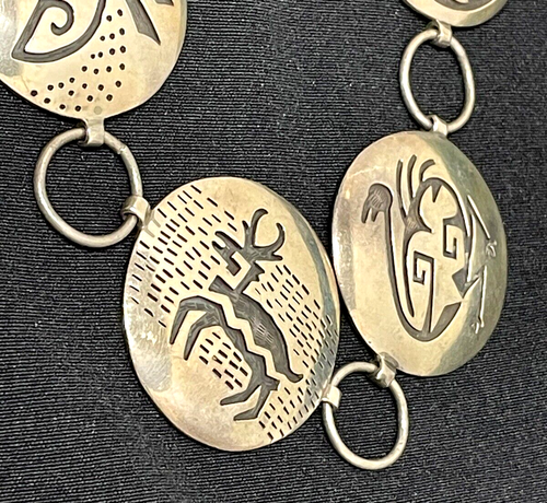 Manuel Hoyungowa Vintage Hopi Native American Sterling Silver Concho Belt - Picture 17 of 21