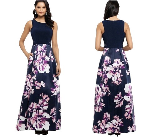 xscape floral pattern lace midi dress Women's Bloom From Within Lace Mesh Floral Midi Dress in Rose main image 1