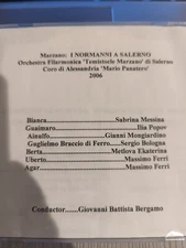 Rare Live Opera Recording CD -480 Salerno Messina Popov Mongiardino Bologna Ferr