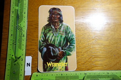 Alter Aufkleber Mode Jeans Jackets WRANGLER Indianer (DC)