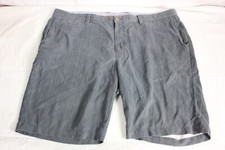 Tommy Bahama Silk Blend Shorts Mens 42 Gray Chino Casual Golf Summer