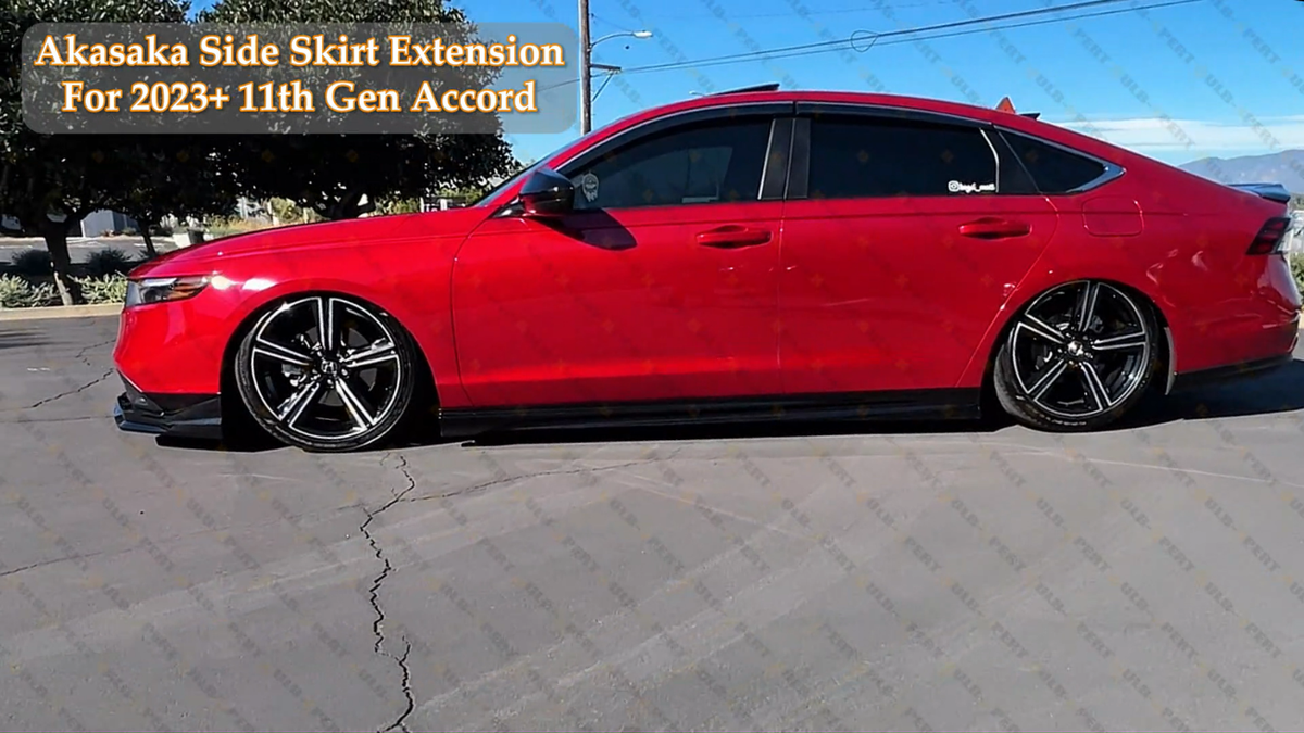 For 2023-2025 Honda Accord Akasaka JDM Gloss Black Add On Side