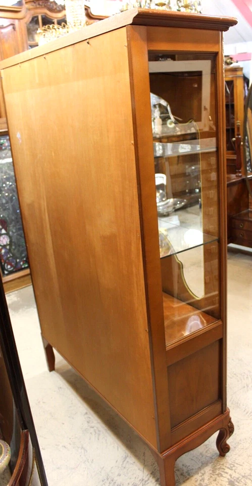 Vitrina francesa Luis XV cerezo | Estantes y talla de vidrio antiguos Foto 4 de 4