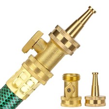Brass Garden Nozzles Heavy Duty Adjustable Twist Water Hose High Pressure Tool